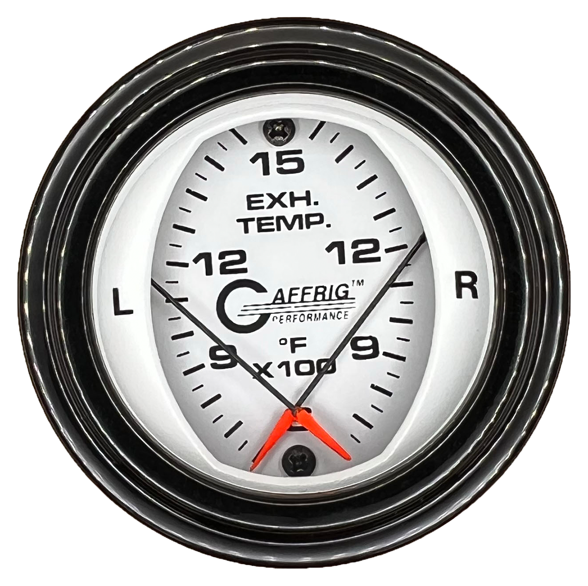 #6524 2 INCH MECHANICAL DUAL PYROMETER 600 - 1600 F WHITE Black / Step