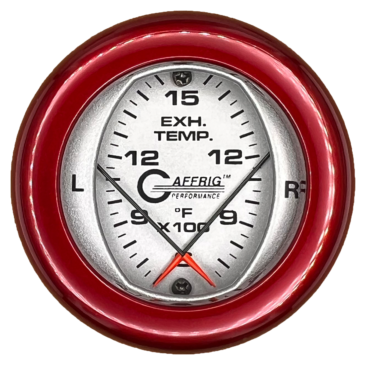 #6824 2 INCH MECHANICAL DUAL PYROMETER 600 - 1600 F PLATINUM Red / Step