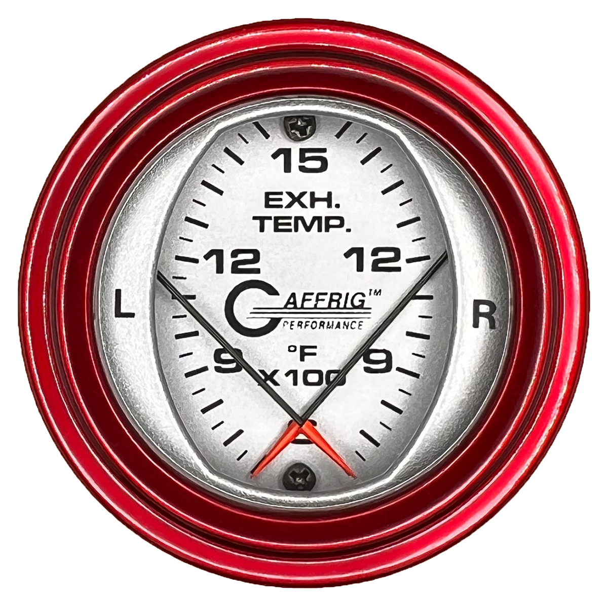 #6824 2 INCH MECHANICAL DUAL PYROMETER 600 - 1600 F PLATINUM Red / Step