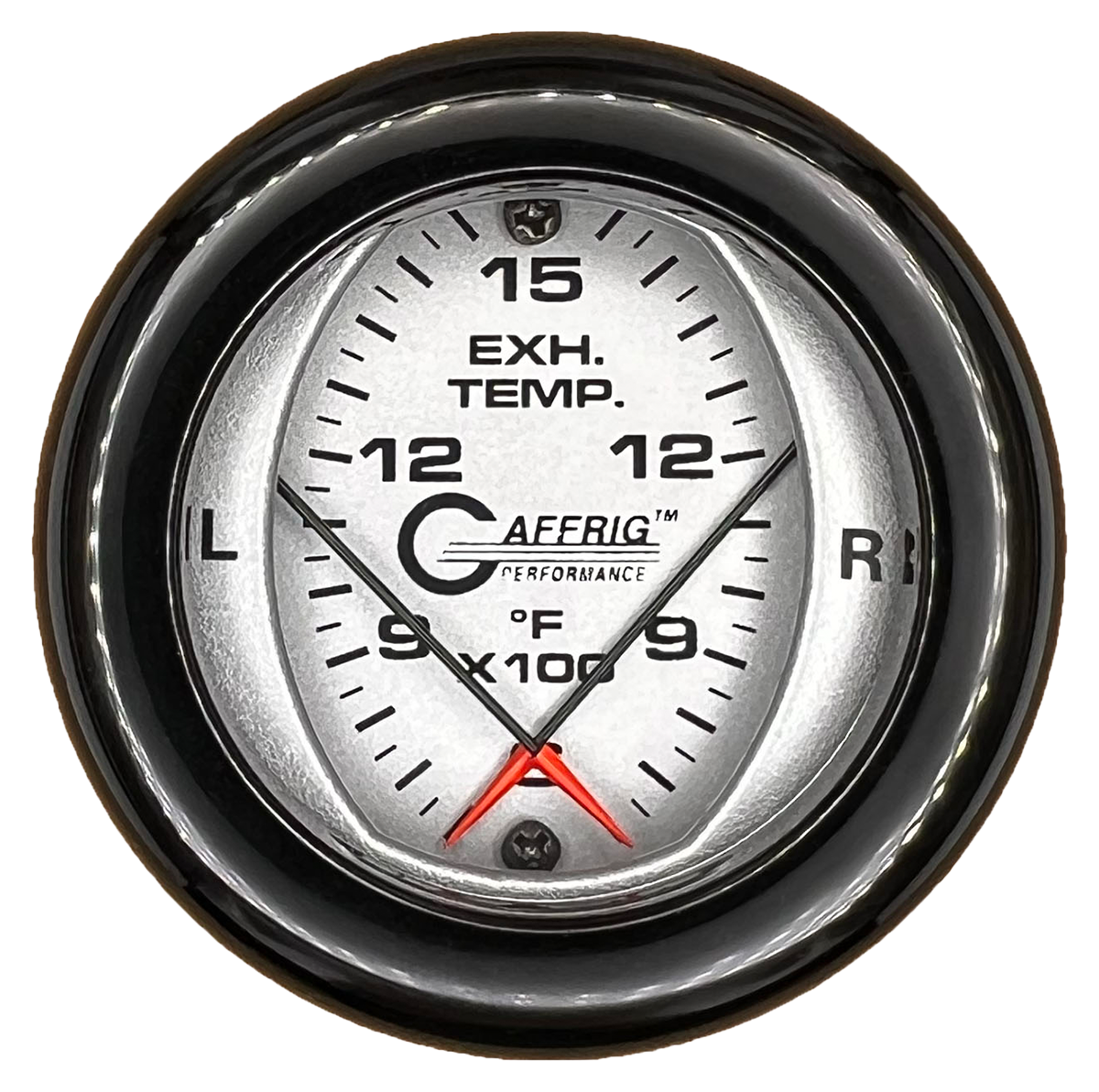 #6824 2 INCH MECHANICAL DUAL PYROMETER 600 - 1600 F PLATINUM Black / Step