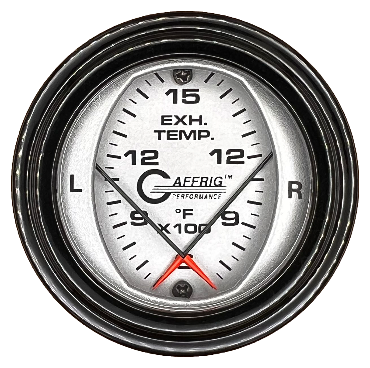 #6824 2 INCH MECHANICAL DUAL PYROMETER 600 - 1600 F PLATINUM Black / Step