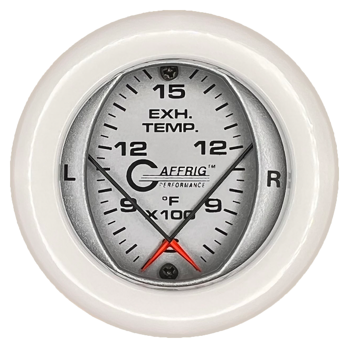 #6824 2 INCH MECHANICAL DUAL PYROMETER 600 - 1600 F PLATINUM White / Step