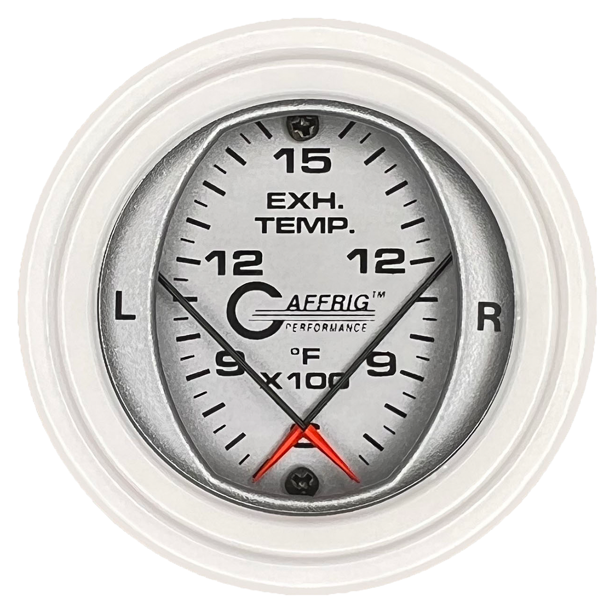 #6824 2 INCH MECHANICAL DUAL PYROMETER 600 - 1600 F PLATINUM White / Step