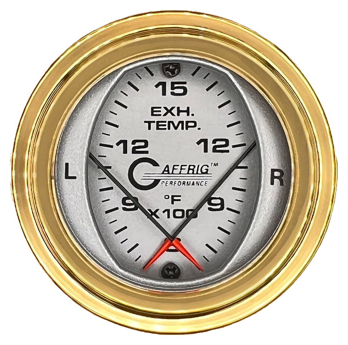 #6824 2 INCH MECHANICAL DUAL PYROMETER 600 - 1600 F PLATINUM Gold / Step