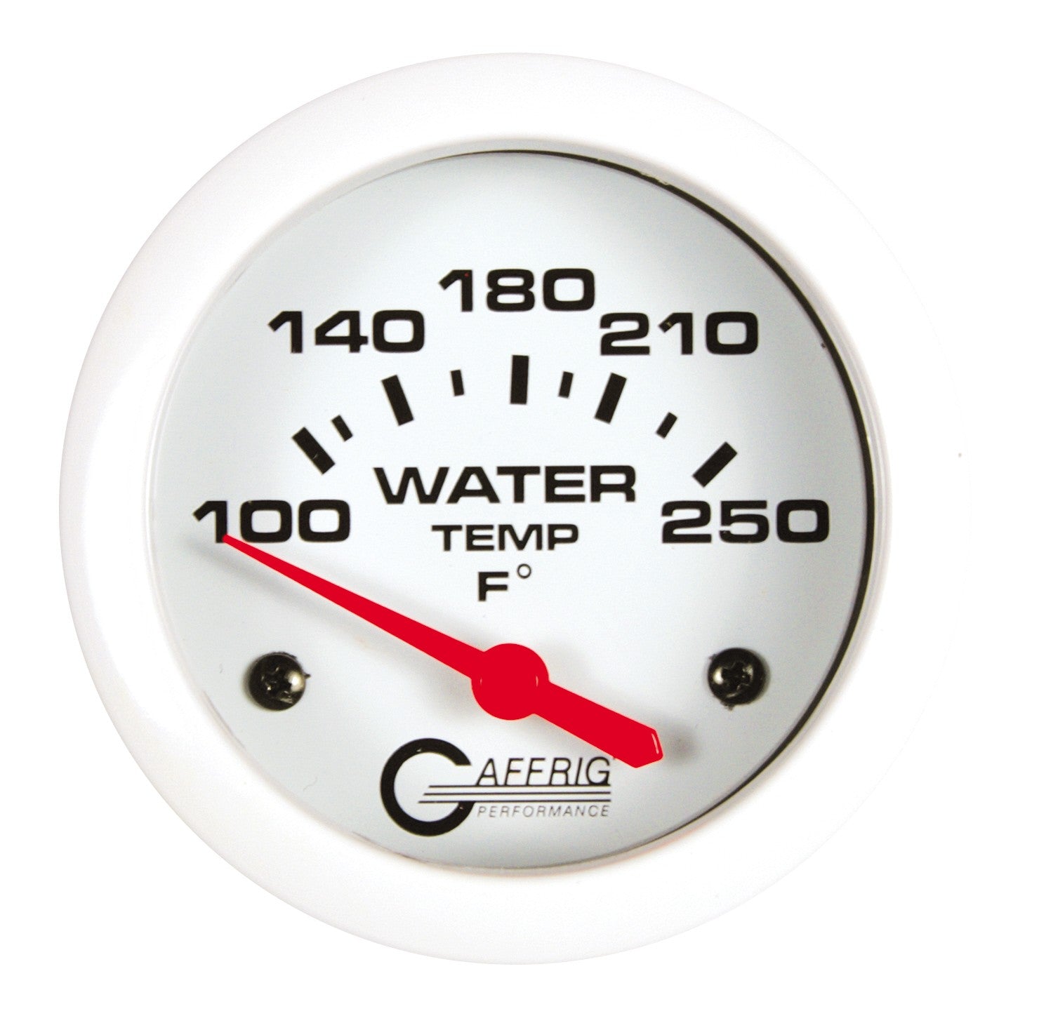GAFFRIG PART #13006 2 5/8 INCH ELECTRIC WATER TEMP 100-250 F - W/SENDER & BUSHING KIT WHITE