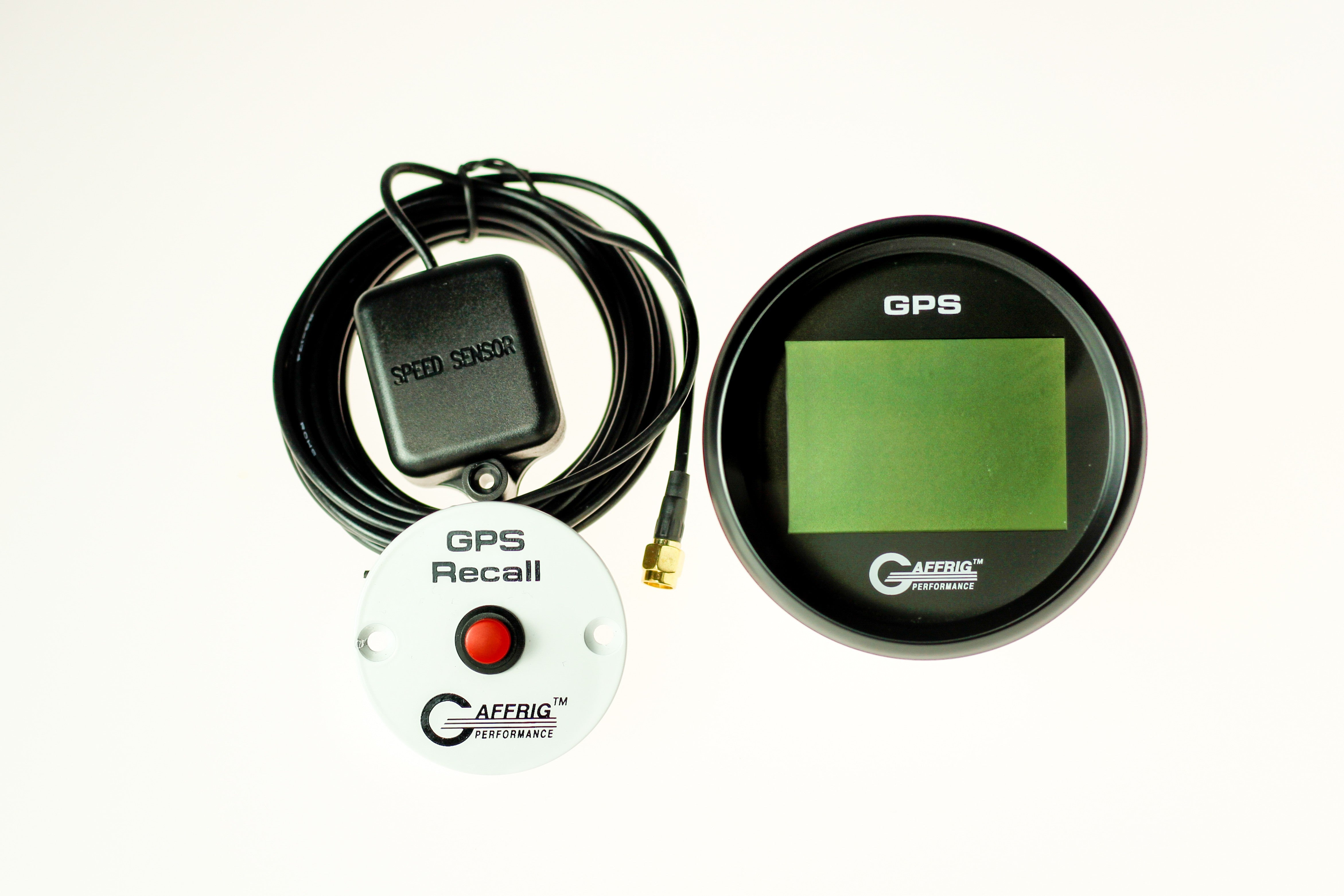 GAFFRIG PART #184020 3 3/8 INCH GPS GAUGE DIGITAL 999 MPH BLACK SPEEDOMETER KIT