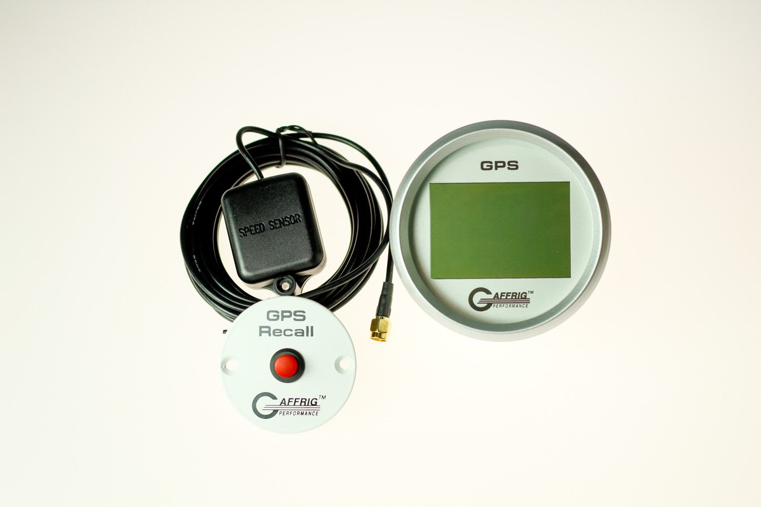 GAFFRIG PART #184820 3 3/8 INCH GPS DIGITAL GAUGE 999 MPH PLATINUM SPEEDOMETER KIT
