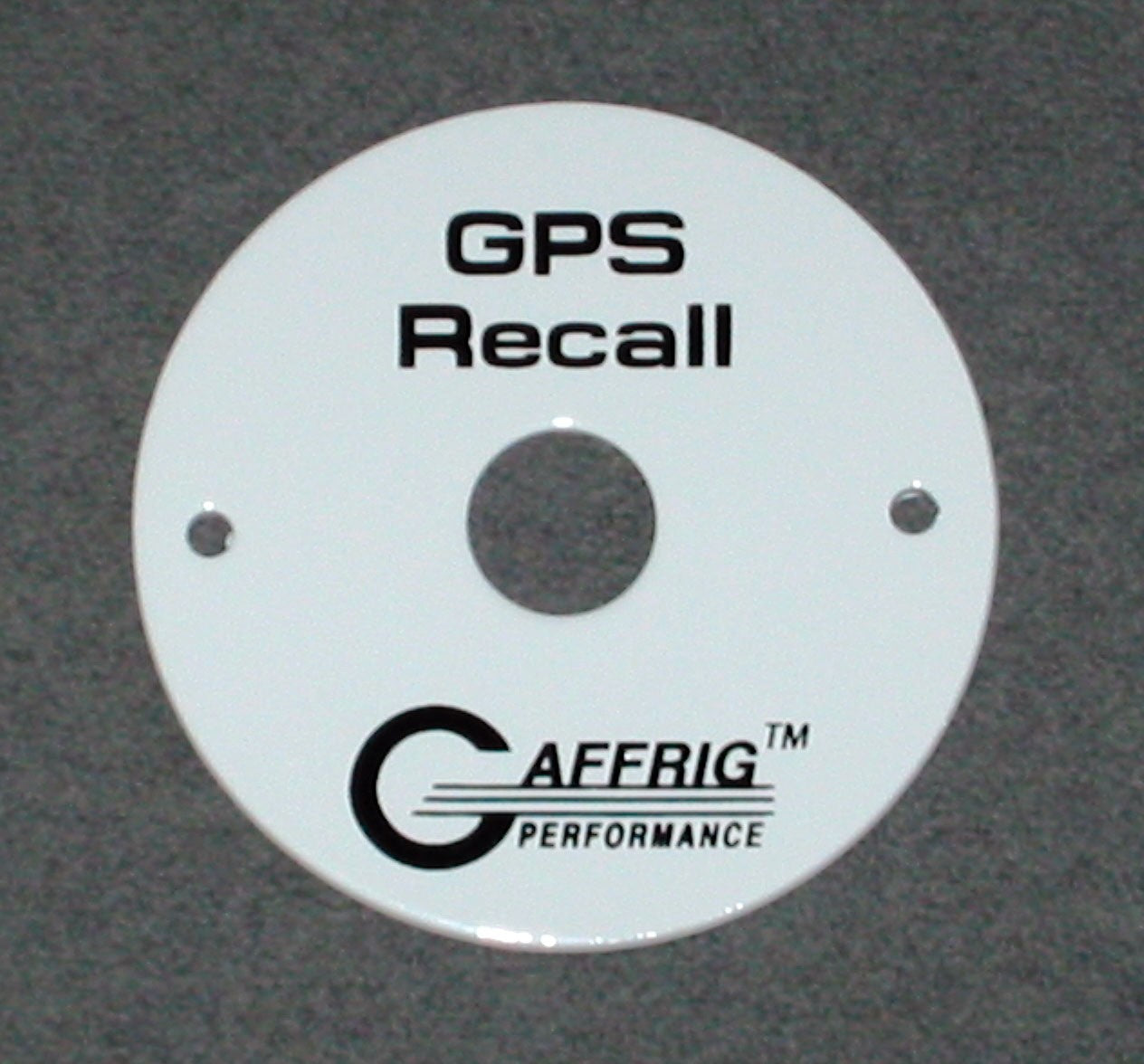 GAFFRIG PART #9403 GPS RECALL SWITCH PLATE