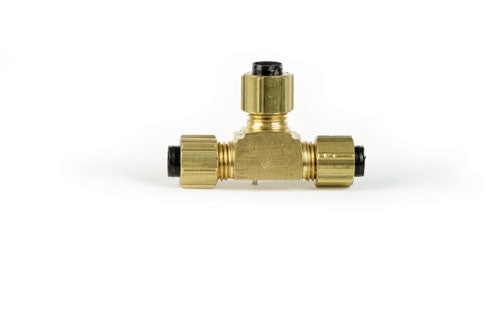 GAFFRIG PART #1412 BRASS T FOR 1/8 INCH O.D. HOSE