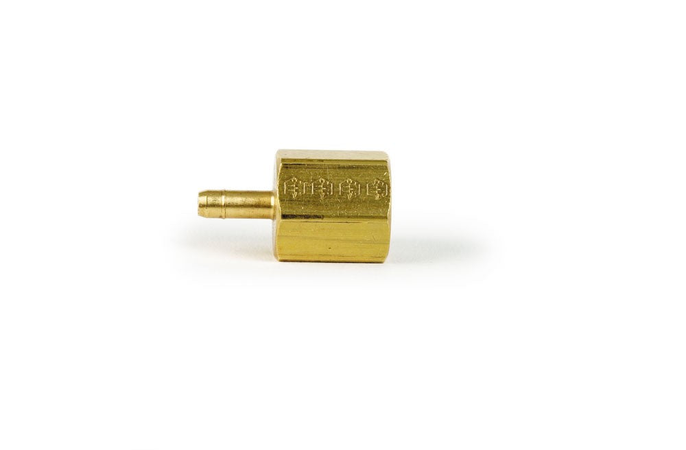 GAFFRIG PART #7028 SPEEDO FITTING 1/4 INCH NPT FEMALE TO 1/8 INCH I.D. HOSE