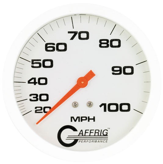 GAFFRIG PART #4804 3 3/4 INCH 120 MPH LIQUID FILLED WHITE SPEEDOMETER MARINE BOAT GAUGE HEAD ONLY