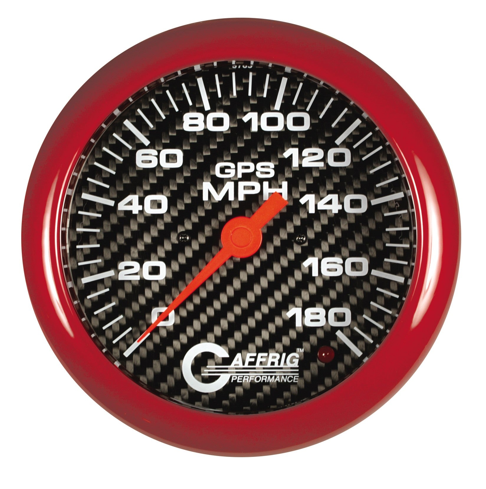 GAFFRIG PART #4052 4 5/8 INCH GPS ANALOG 180 MPH SPEEDOMETER GAUGE KIT CARBON FIBER