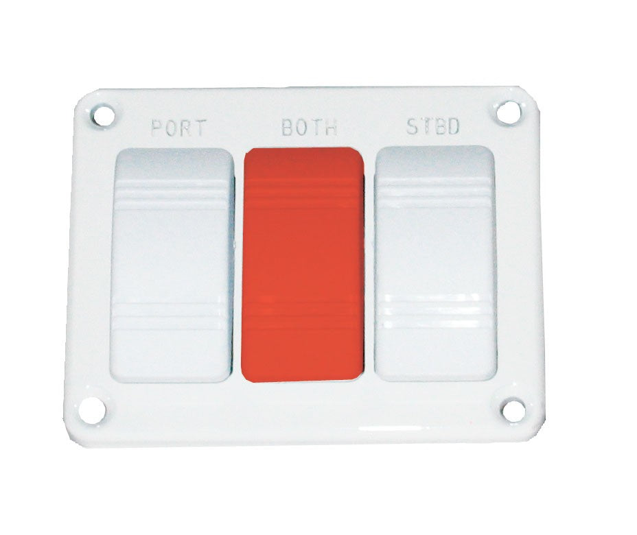 GAFFRIG SWITCH PANEL - 2 TABS 1 OVERRIDE - W/RED OVERRIDE