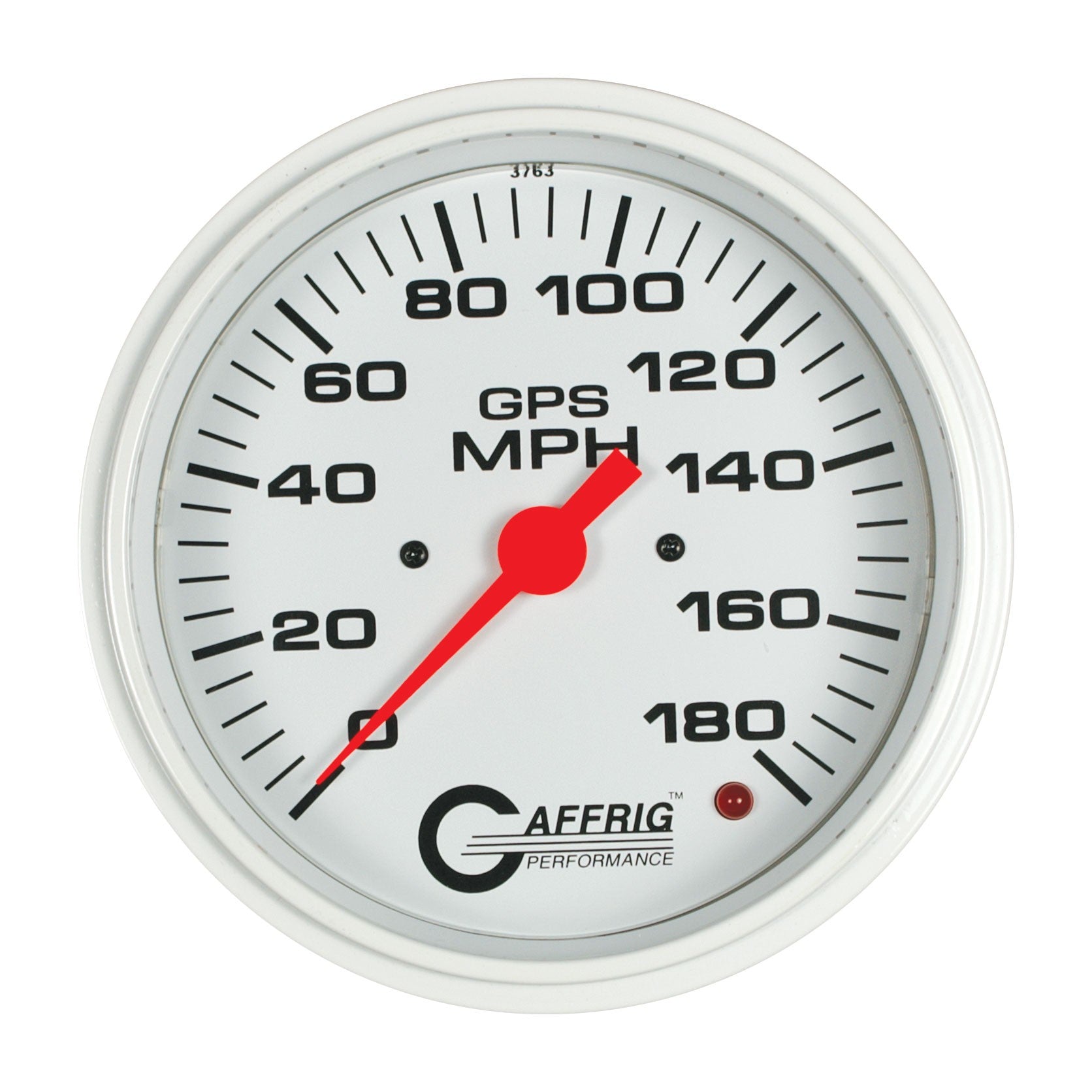 GAFFRIG PART #4546 4 5/8 INCH GPS ANALOG 180 MPH SPEEDOMETER GAUGE KIT WHITE