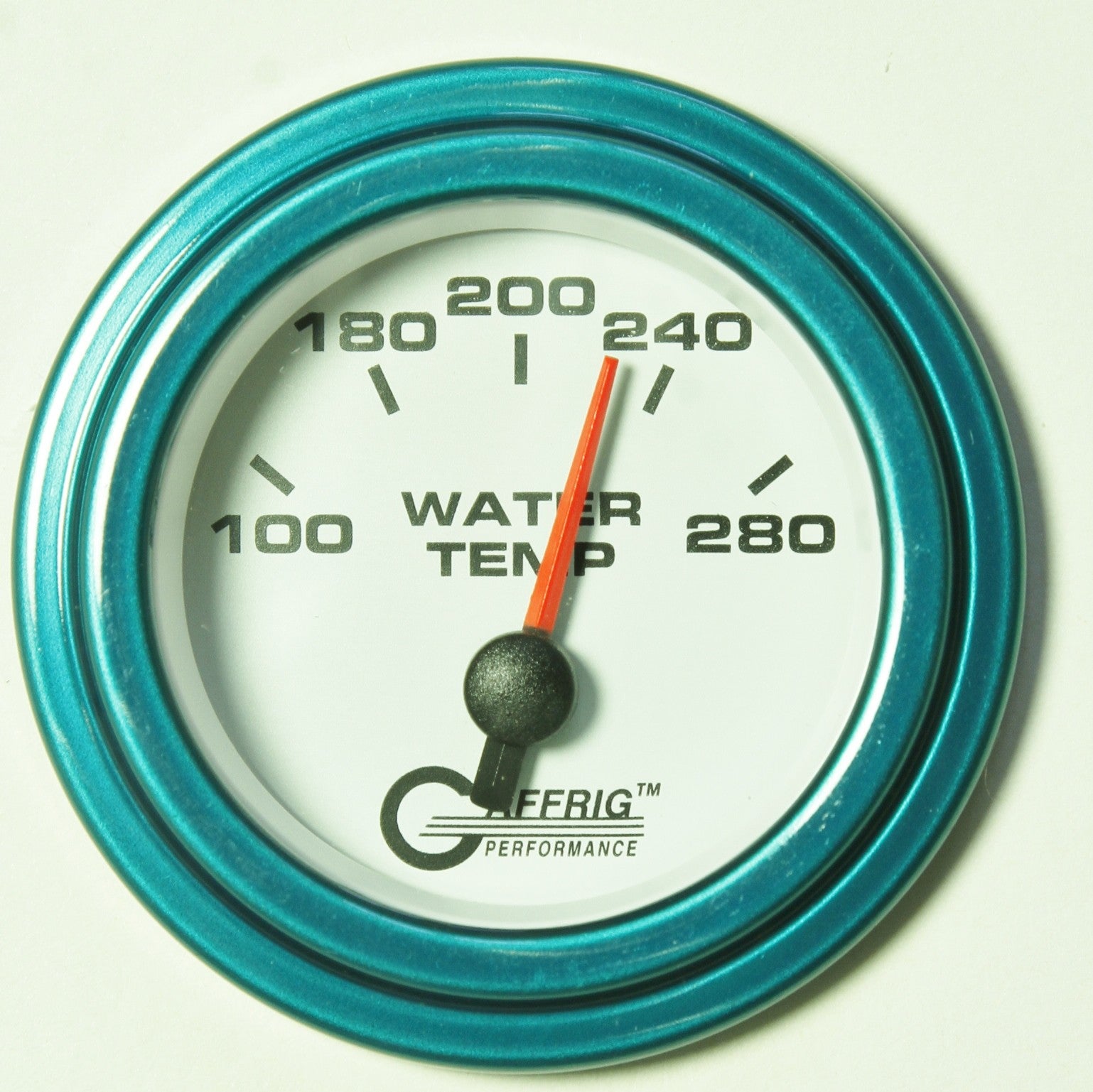 GAFFRIG PART #5542 2 INCH ELECTRIC HIGH WATER TEMPERATURE MARINE BOAT GAUGE 100-280 F WHITE