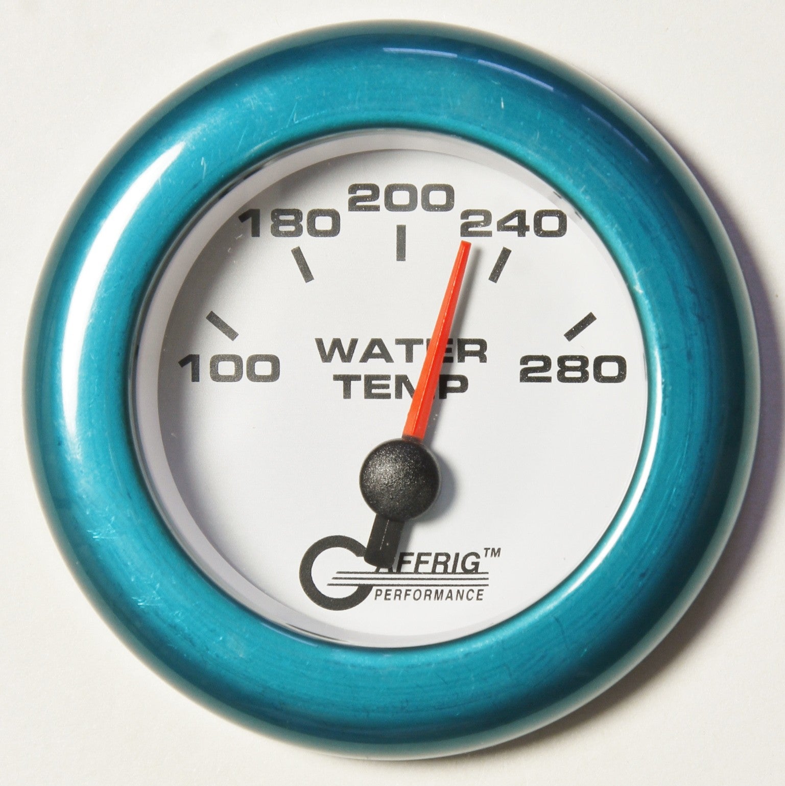 GAFFRIG PART #5542 2 INCH ELECTRIC HIGH WATER TEMPERATURE MARINE BOAT GAUGE 100-280 F WHITE