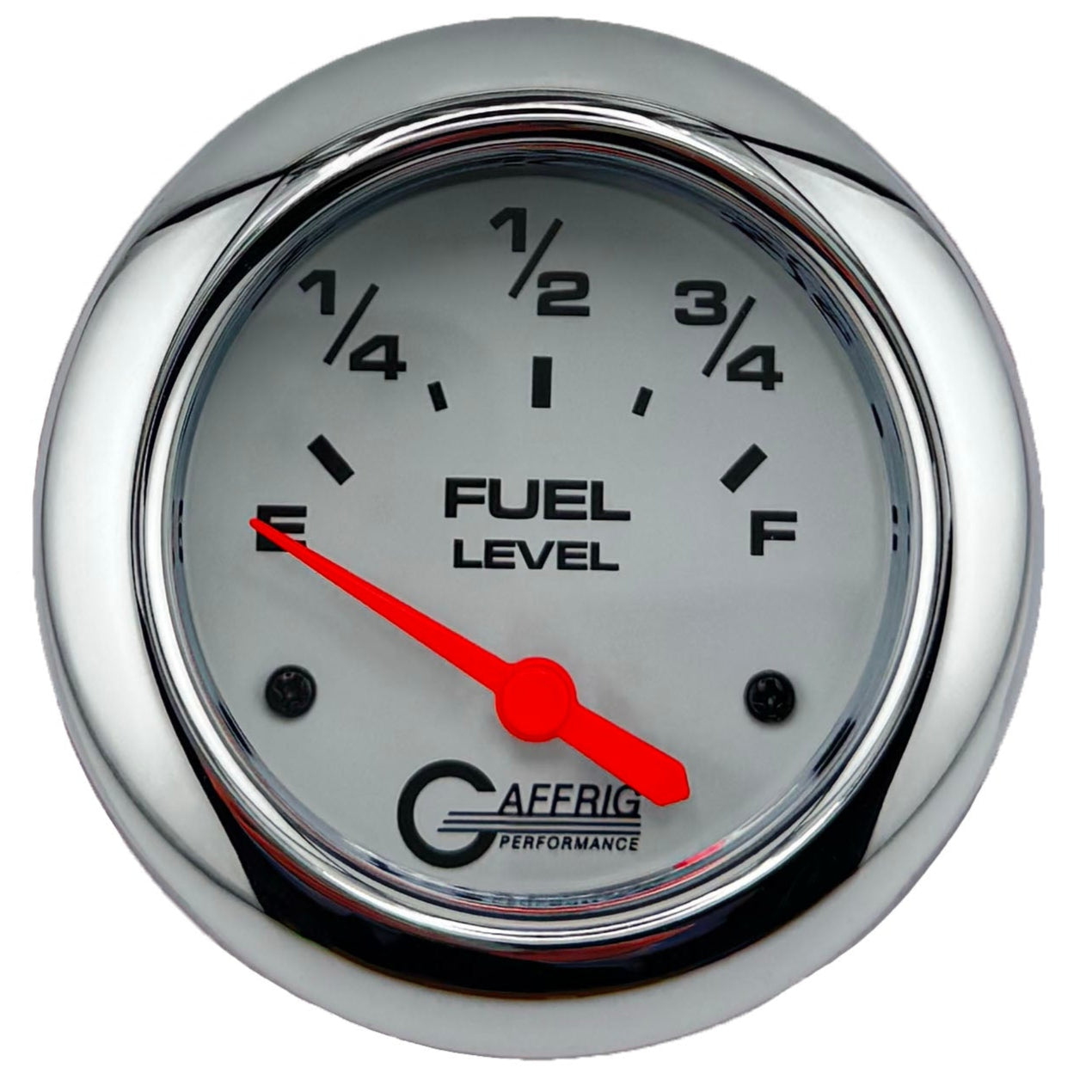 GAFFRIG PART #13000 2 5/8 INCH ELECTRIC FUEL LEVEL GAUGE 240-33 OHMS WHITE