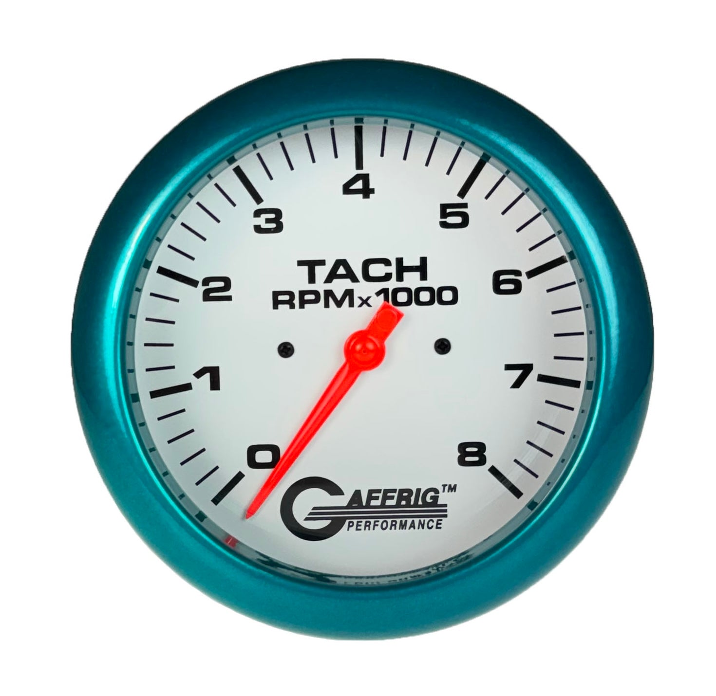 GAFFRIG PART #1910019 4 5/8 INCH ELECTRIC TACHOMETER GAUGE 0-8000 RPM WHITE
