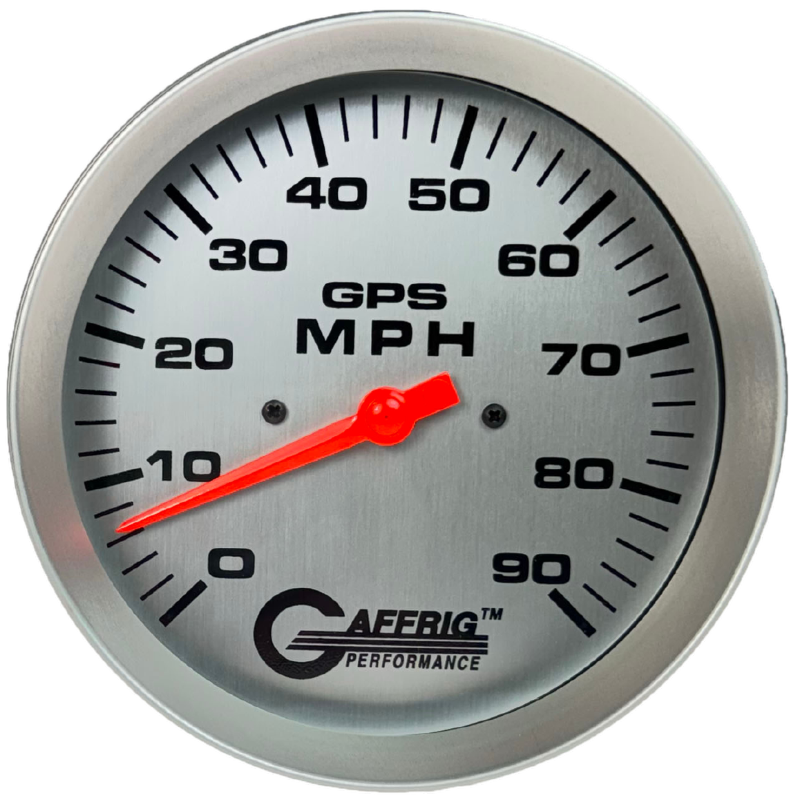 GAFFRIG PART #194548 4 5/8 INCH GPS ANALOG 90 MPH SPEEDOMETER GAUGE KIT PLATINUM NO FAT RIM (STANDARD)