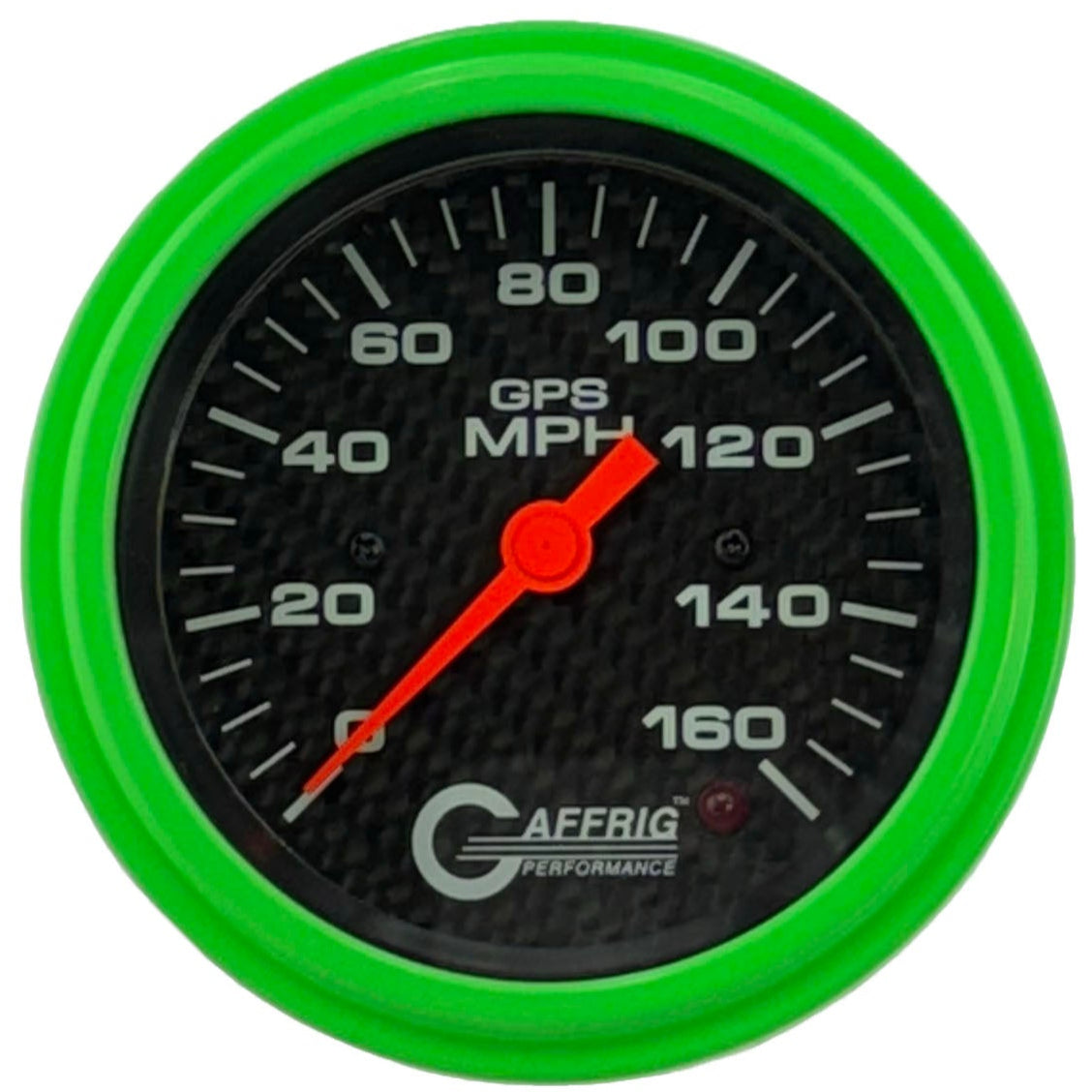 GAFFRIG PART #4058 3 3/8 INCH GPS ANALOG 160 MPH SPEEDOMETER GAUGE KIT CARBON FIBER