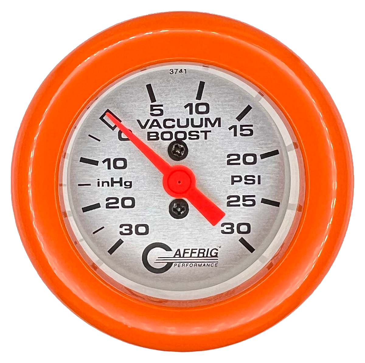 #6818 2 INCH MECHANICAL VACUUM 0-30HG/BOOST 0-30 PSI- PLATINUM Orange / Step