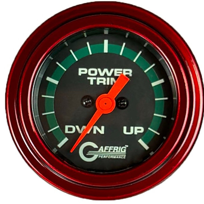 GAFFRIG PART #5052 2 INCH ELECTRIC TRIM METER MERCURY MARINE BOAT GAUGE - 270 DEGREE SWEEP BLACK