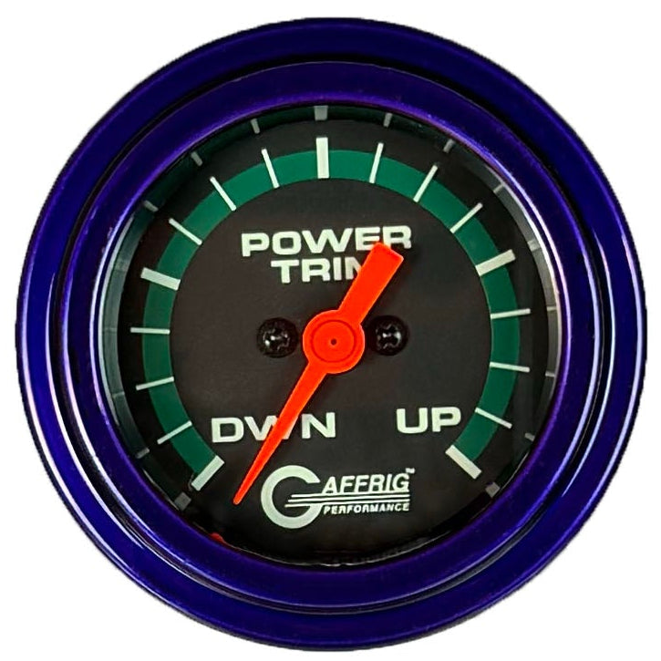 GAFFRIG PART #5052 2 INCH ELECTRIC TRIM METER MERCURY MARINE BOAT GAUGE - 270 DEGREE SWEEP BLACK