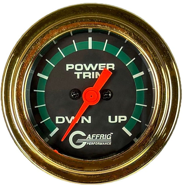 GAFFRIG PART #5052 2 INCH ELECTRIC TRIM METER MERCURY MARINE BOAT GAUGE - 270 DEGREE SWEEP BLACK