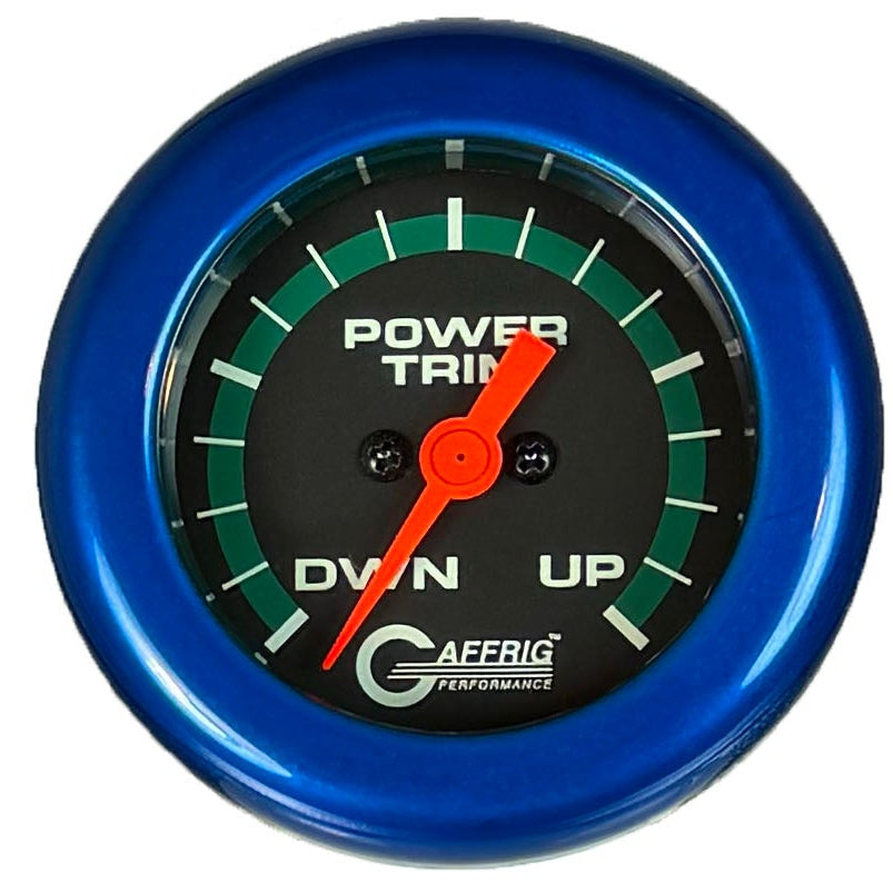 GAFFRIG PART #5052 2 INCH ELECTRIC TRIM METER MERCURY MARINE BOAT GAUGE - 270 DEGREE SWEEP BLACK