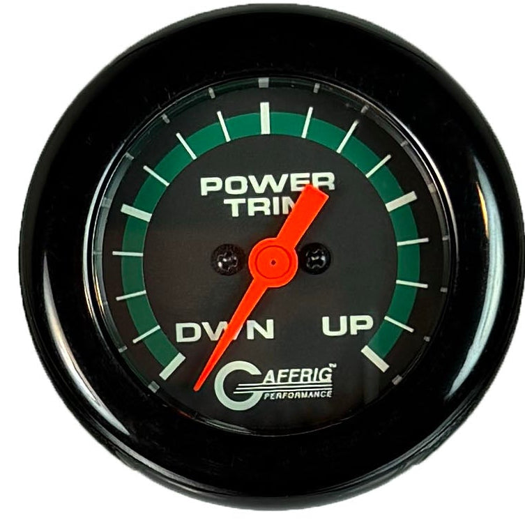 GAFFRIG PART #5052 2 INCH ELECTRIC TRIM METER MERCURY MARINE BOAT GAUGE - 270 DEGREE SWEEP BLACK