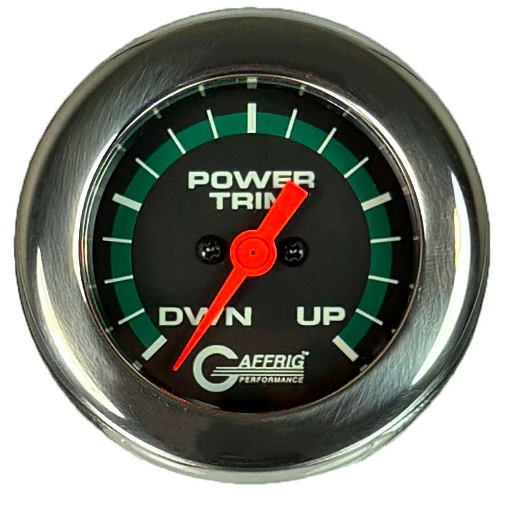 GAFFRIG PART #5052 2 INCH ELECTRIC TRIM METER MERCURY MARINE BOAT GAUGE - 270 DEGREE SWEEP BLACK