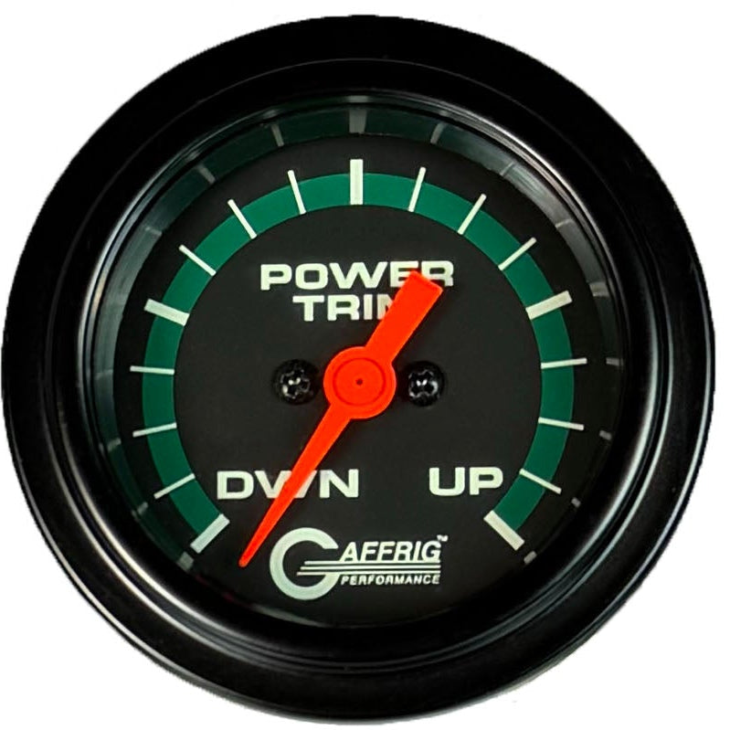 GAFFRIG PART #5052 2 INCH ELECTRIC TRIM METER MERCURY MARINE BOAT GAUGE - 270 DEGREE SWEEP BLACK