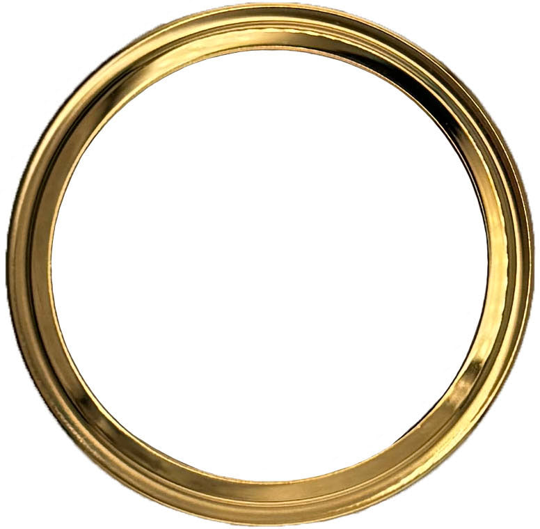 GAFFRIG PART #003 GAUGE RIM STEP 3 INCH DIAMETER GOLD