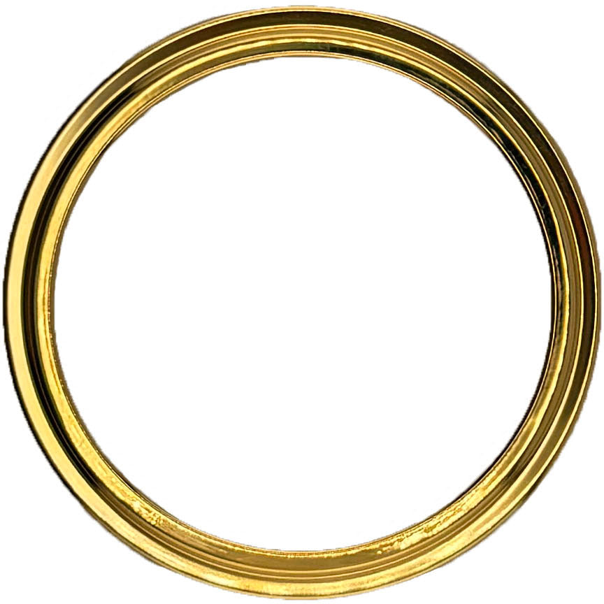 GAFFRIG PART #008 GAUGE RIM STEP 3 3/8 INCH GOLD
