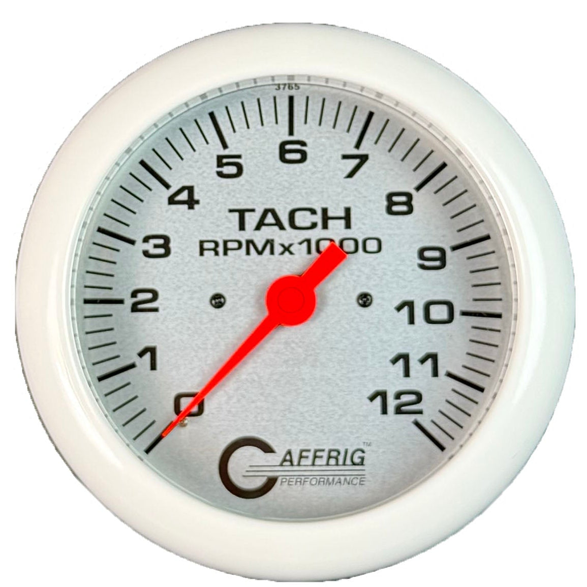 GAFFRIG PART #10021 4 5/8 INCH ELECTRIC TACHOMETER MARINE BOAT GAUGE 0-12000 RPM PLATINUM