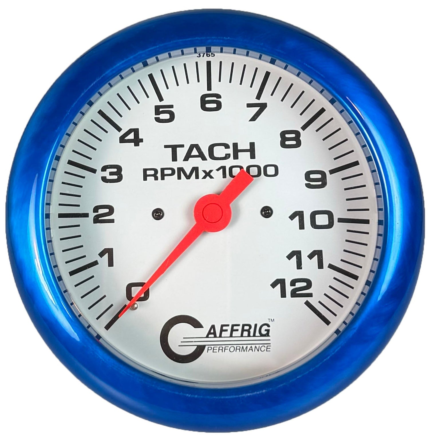 GAFFRIG PART #10022 4 5/8 INCH ELECTRIC TACHOMETER GAUGE 0-12000 RPM WHITE
