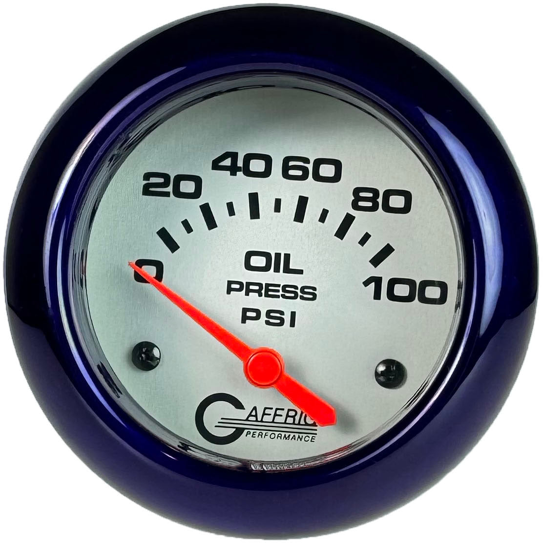 GAFFRIG PART #11002 2 5/8 INCH ELECTRIC OIL PRESSURE 0-100 PSI - INCLUDES SENDER PLATINUM PURPLE