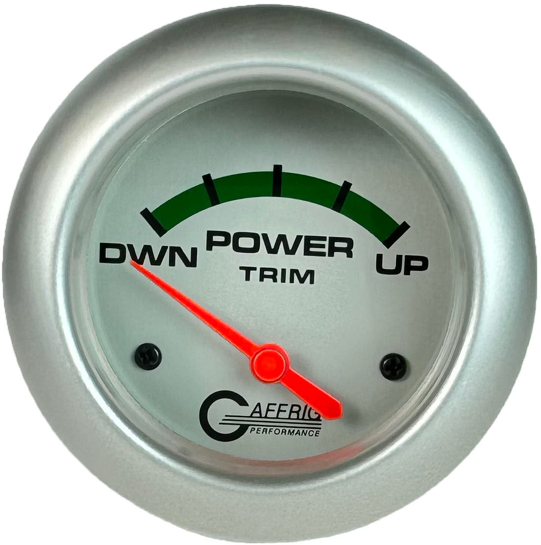 GAFFRIG PART #11004 2 5/8 INCH ELECTRIC TRIM METER GAUGE MERCURY PLATINUM PLATINUM