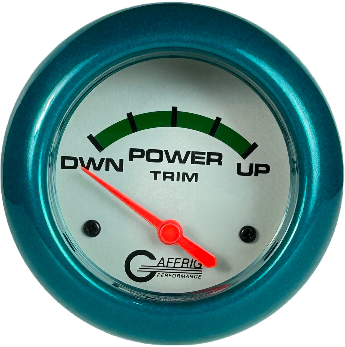 GAFFRIG PART #11004 2 5/8 INCH ELECTRIC TRIM METER GAUGE MERCURY PLATINUM TEAL