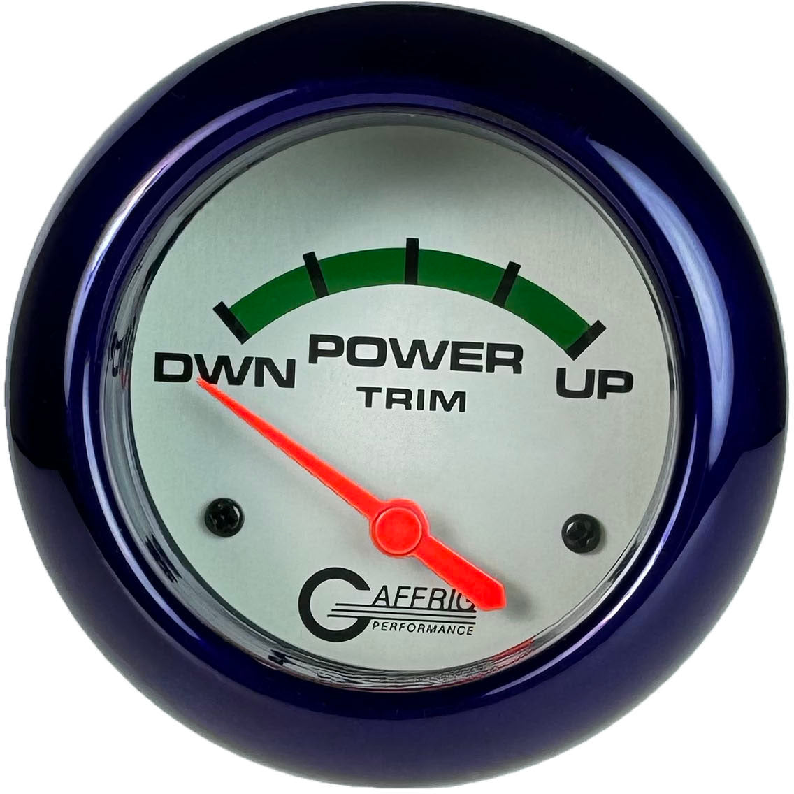 GAFFRIG PART #11004 2 5/8 INCH ELECTRIC TRIM METER GAUGE MERCURY PLATINUM PURPLE