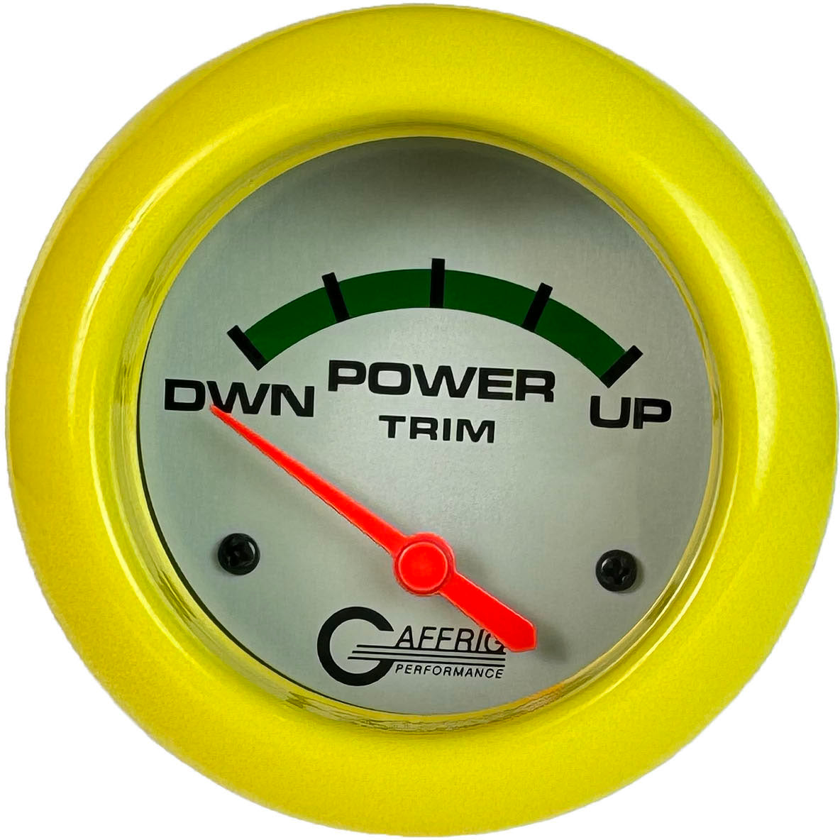 GAFFRIG PART #11004 2 5/8 INCH ELECTRIC TRIM METER GAUGE MERCURY PLATINUM YELLOW