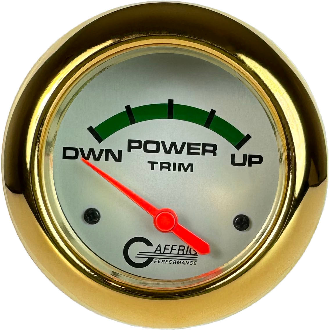 GAFFRIG PART #11004 2 5/8 INCH ELECTRIC TRIM METER GAUGE MERCURY PLATINUM GOLD