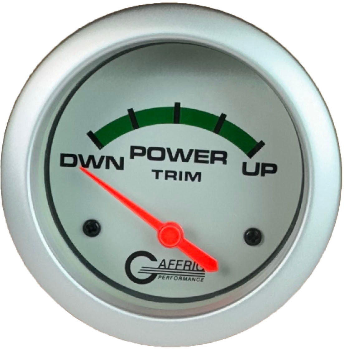 GAFFRIG PART #11004 2 5/8 INCH ELECTRIC TRIM METER GAUGE MERCURY PLATINUM NO FAT RIM (STANDARD)