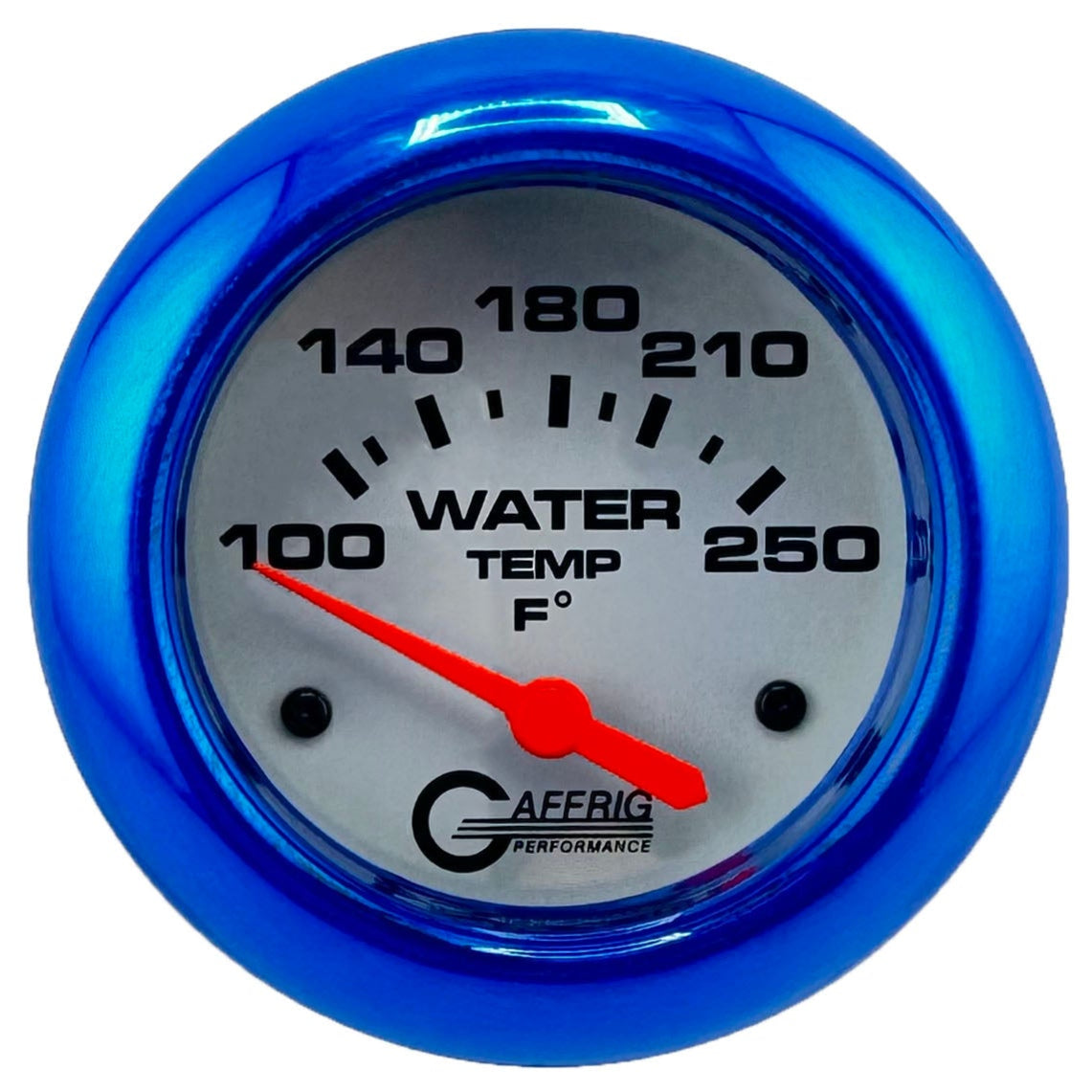 GAFFRIG PART #11006 2 5/8 INCH ELECTRIC WATER TEMPERATURE MARINE BOAT GAUGE 100-250 F - W/SENDER & BUSHING KIT PLATINUM