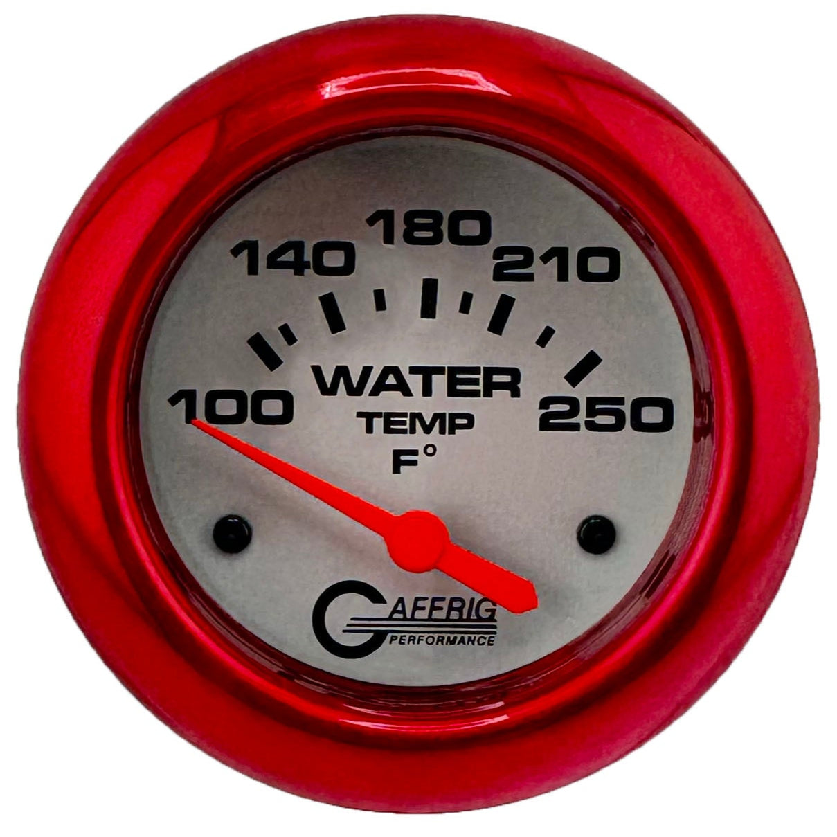 GAFFRIG PART #11006 2 5/8 INCH ELECTRIC WATER TEMPERATURE MARINE BOAT GAUGE 100-250 F - W/SENDER & BUSHING KIT PLATINUM