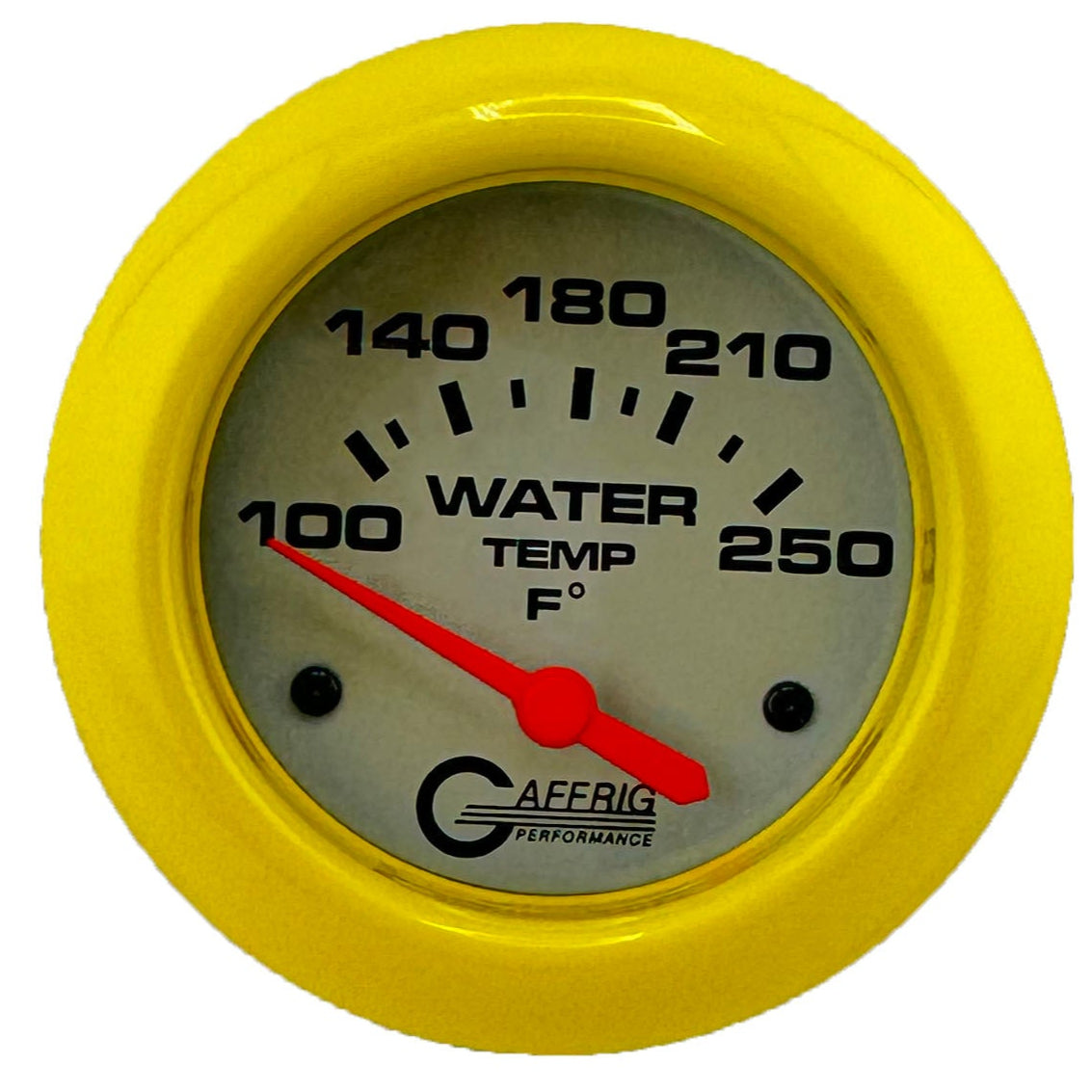 GAFFRIG PART #11006 2 5/8 INCH ELECTRIC WATER TEMPERATURE MARINE BOAT GAUGE 100-250 F - W/SENDER & BUSHING KIT PLATINUM