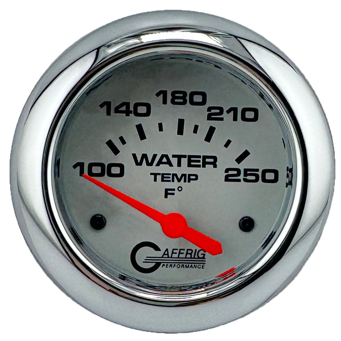 GAFFRIG PART #11006 2 5/8 INCH ELECTRIC WATER TEMPERATURE MARINE BOAT GAUGE 100-250 F - W/SENDER & BUSHING KIT PLATINUM
