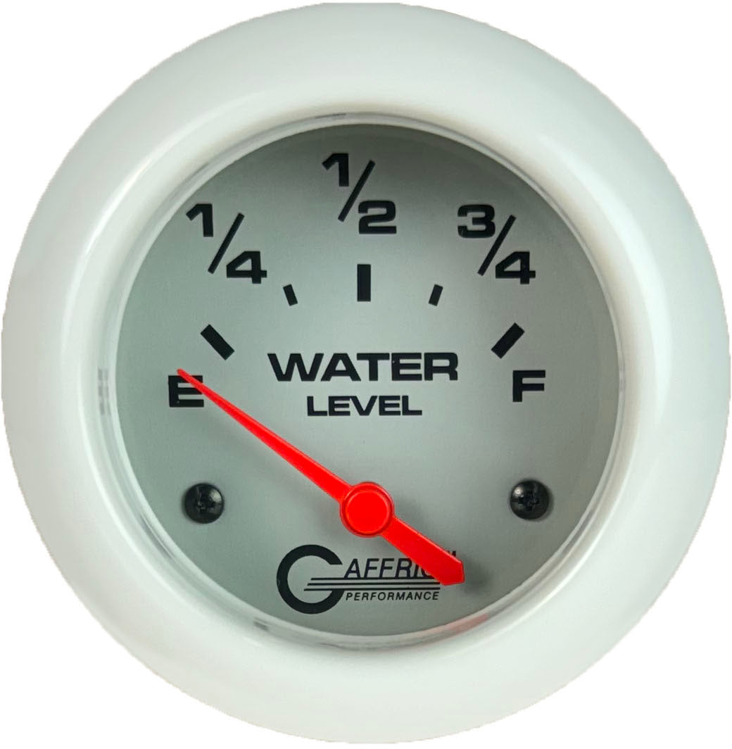 GAFFRIG PART #11009 2 5/8 INCH ELECTRIC WATER LEVEL GAUGE 240-33 OHMS PLATINUM WHITE
