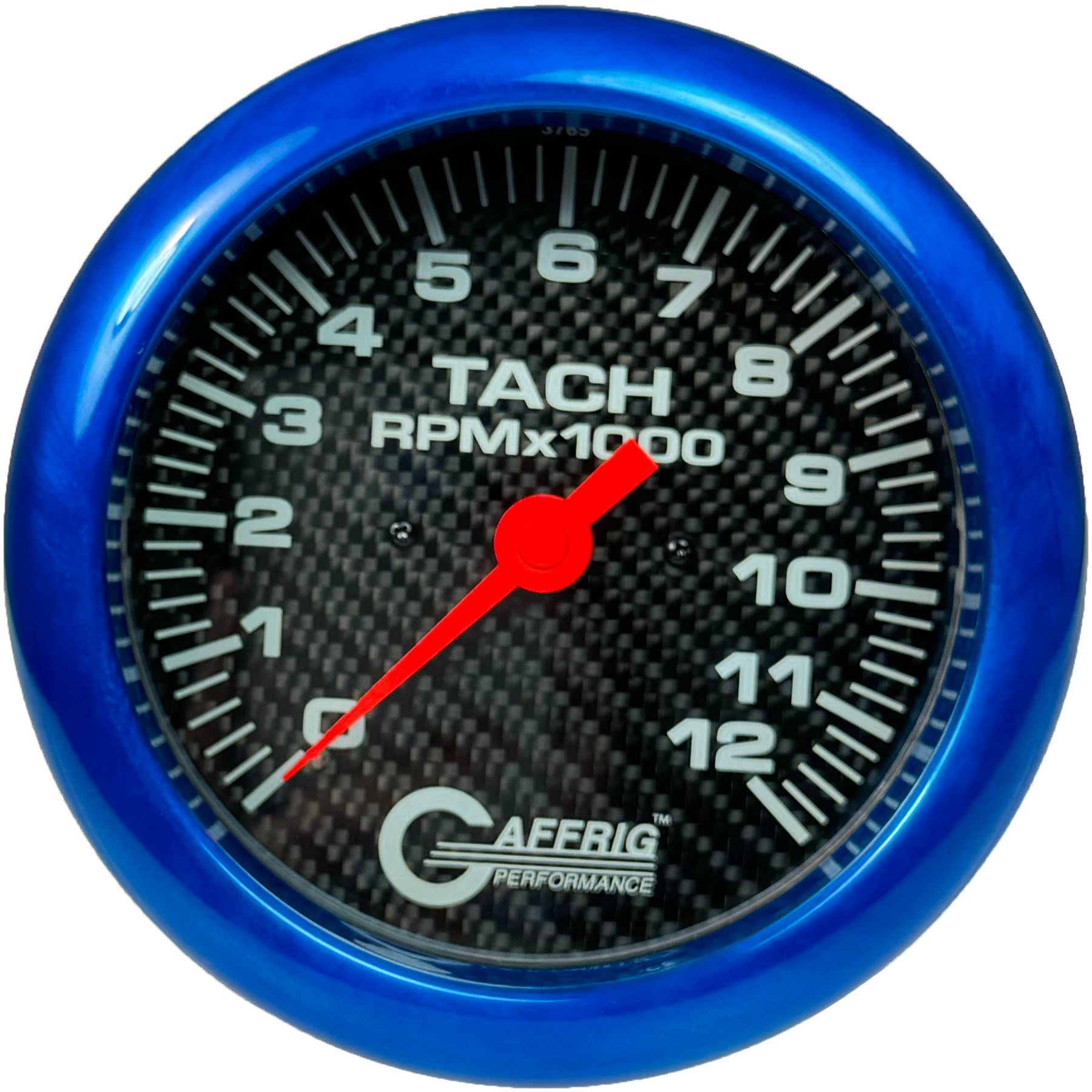 GAFFRIG PART #10023 4 5/8 INCH ELECTRIC TACHOMETER MARINE BOAT GAUGE 0-12000 RPM CARBON FIBER