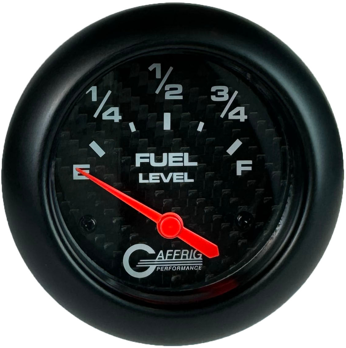 GAFFRIG PART #12000 2 5/8 INCH ELECTRIC FUEL LEVEL GAUGE 240-33 OHMS CARBON FIBER BLACK
